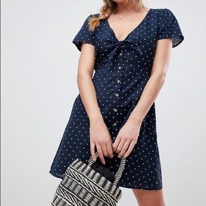 polka dot mini dress